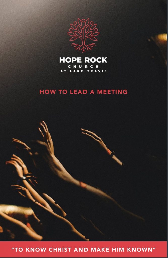 How to lead a church meeting